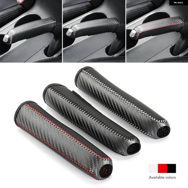 並行輸入品 カーボンレザーギアハンドブレーキカバーアルファロメオジュリエッタスパイダーGTジュリアミ...