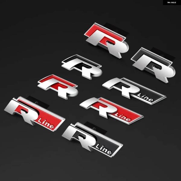 並行輸入品 フォルクスワーゲン VW 3D カー フロント グリル バッジ R ライン RLINE ...