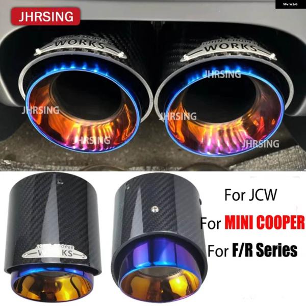 並行輸入品 エキゾーストチップ ブルー カーボン マフラー パイプ ミニ クーパー S エキゾースト...