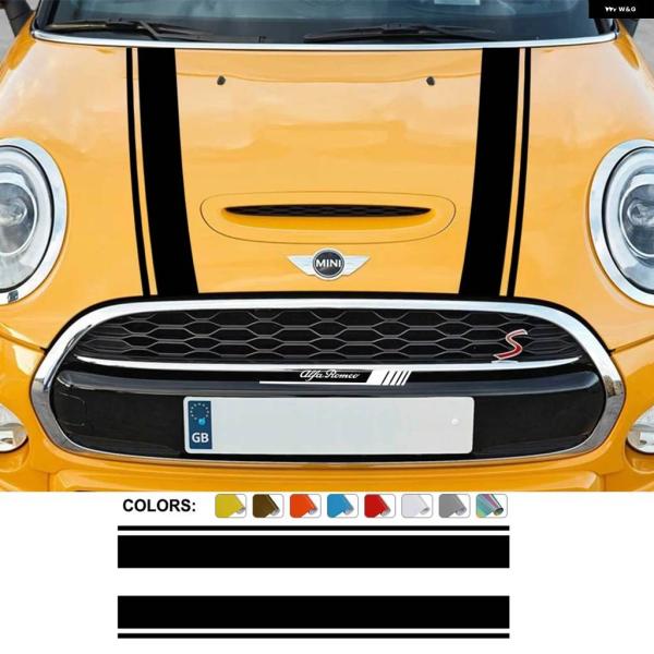 並行輸入品 車用フード ステッカー カバー MINI JOHN COOPER S JCW R55 R...