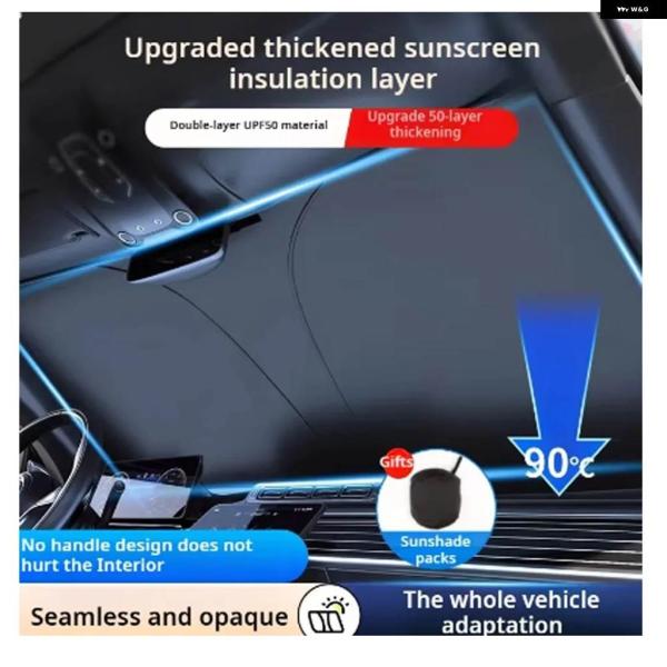 並行輸入品 車用サンシェード UV反射 フロントガラス 傘 フロントサンシェード パラソル 折りたた...