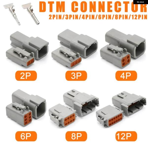 並行輸入品 DEUTSCH CONNECTOR DTM 防水 モバイルコネクタ端子オスメスプラグソケ...