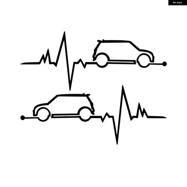 並行輸入品 窓用ハートビート ステッカー デカール チューニング デコレーション MINI COOP...