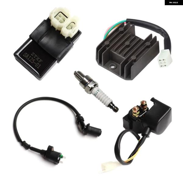 並行輸入品 レーシング GY6 イグニッション コイル 電圧レギュレーター 整流器 ソレノイド リレ...