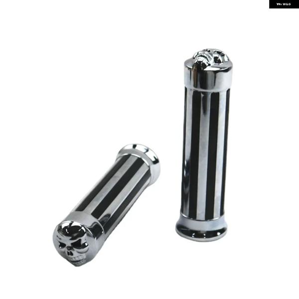 並行輸入品 1インチ 25MM スカルハンド グリップ ハーレー スポーツスター ダイナ ホンダ カ...