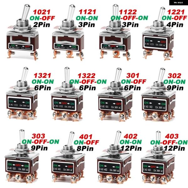 並行輸入品 高電流ロッカースイッチ 2/3/4/6/8/9/12ピン セルフリセット/セルフロック式...