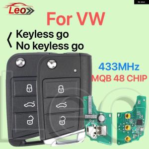 並行輸入品 LEO スマートフリップリモートキー VW フォルクスワーゲン SEAT GOLF 7 MK7 TOURAN POLO TIGUAN キーレスゴー/キーレスゴーなし 433MHZ