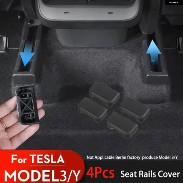 並行輸入品 テスラ モデル3 Y ジュニパー用シートレールカバー プロテクター 4個セット リアエン...