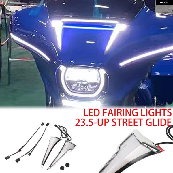 並行輸入品 アンバー LEDフロントウィンカーライトDRL ハーレー ツーリング CVO ストリート...