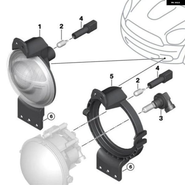 並行輸入品 MINI R60 R61用カーフロント バンパー ヘッドライト フォグライト 63179...