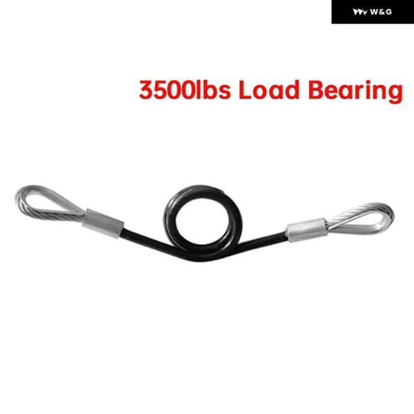 【並行輸入品】 オートトレーラー安全牽引 ケーブル フックなし 3500ポンド耐荷重 スプリング 牽...