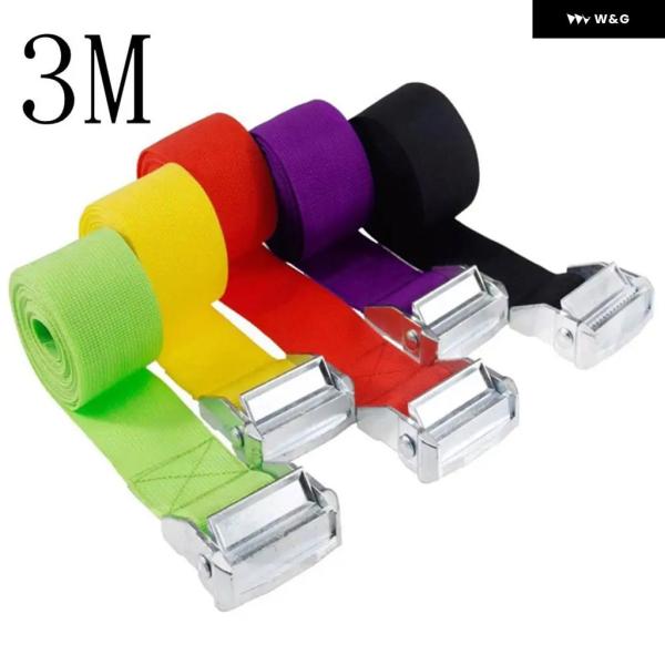 【並行輸入品】 3Mバックルタイダウンベルトカーゴストラップ 車 オートバイ バイク 自転車用 金属...