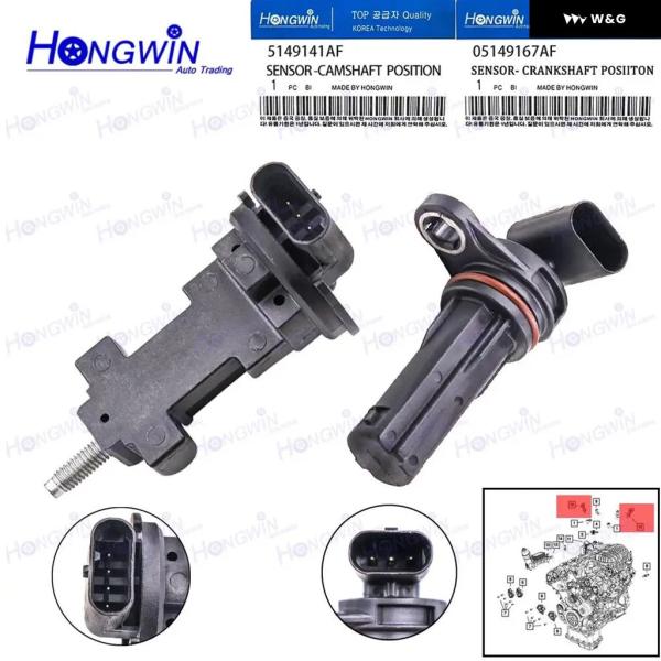 並行輸入品 1/2PCS カムシャフト クランクシャフト ポジション センサー 05149167AF...