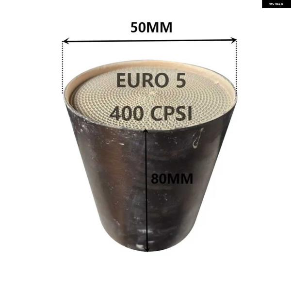 【並行輸入品】400CPSI EURO 5 金属 直径50MM 長さ80MM ハニカム三元触媒コンバ...