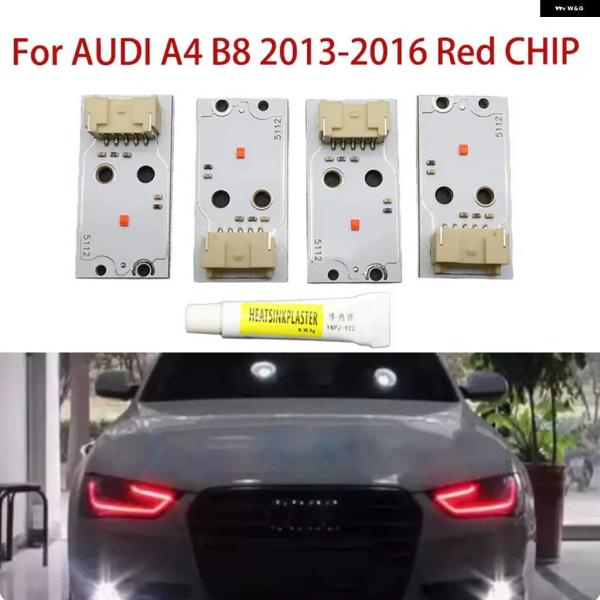 並行輸入品アウディ A4 B8 2013-2016 レッドライト ヘルニア ヘッドライト DRL チ...