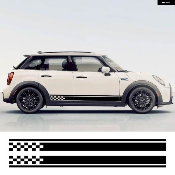 並行輸入品車用サイド ステッカー ストライプ DIY ビニール製 サイドボディ デカール MINI ...