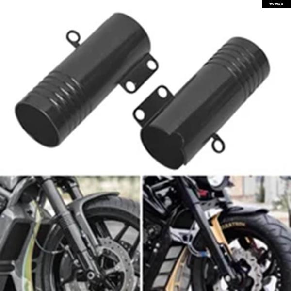 並行輸入品オートバイ ブラックフロントロワー フォーク チューブ カバー は ハーレー ナイトロッド...