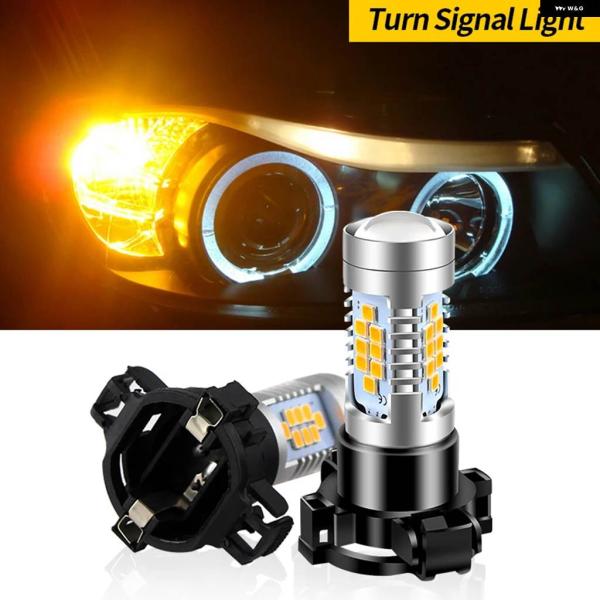 並行輸入品 アンバー CANバス PY24W 5200S LED バルブ BMW E90 E91 E...