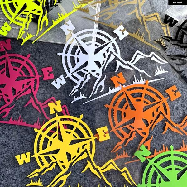 並行輸入品 ジャングルアドベンチャー コンパス 4X4 オフロード リフレクター モト ステッカー ...