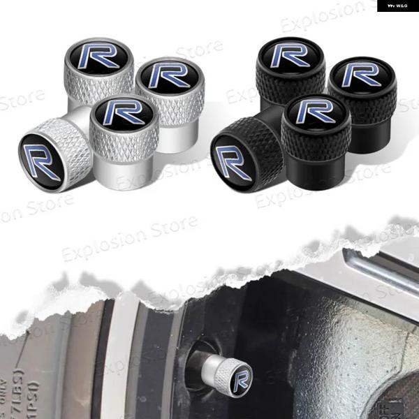 並行輸入品 4個/セット 車ホイール タイヤ バルブステムキャップ カバー ダスト ボルボ R デザ...