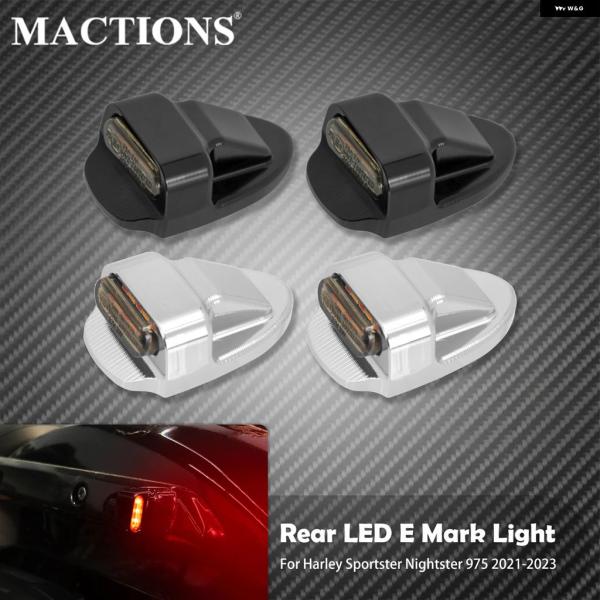 並行輸入品 ハーレー ダビッドソン用リア LED ライトEマーク アンバー ウィンカー インジケータ...