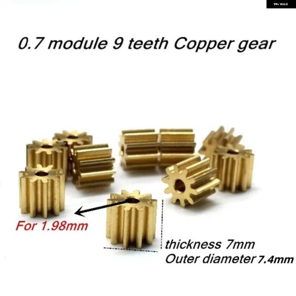 並行輸入品 5個 0.7M 9T 銅ギア 0.7 モジュール 9トゥース ストレートギア 厚さ1.9...