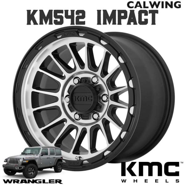 07y- ジープ ラングラー JK JL | ホイール KM542 IMPACT サテンブラックマシ...