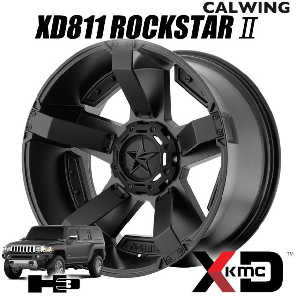 ハマー H3 XD811 ROCKSTAR 2 20X9+18 6X135/139.7 マットブラッ...