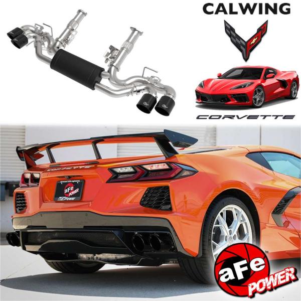 20y- コルベット C8 | マフラー マッハフォースXP 304 キャタバック ブラックチップ ...