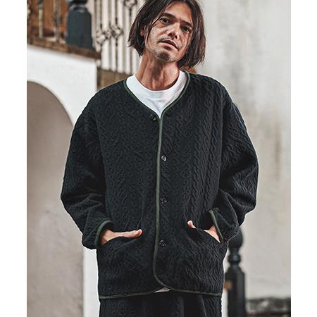 【CAMBIO(カンビオ)】 ストレッチケーブルキルティングARMYジャケット(CAM-7332)