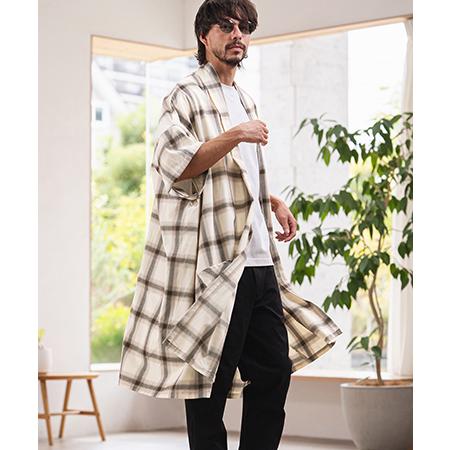 【CAMBIO(カンビオ)】Check KIMONO Like Gown ガウン(S69726cmb...