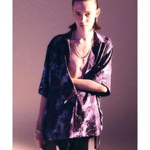 【FACTOTUM(ファクトタム)】 Satin Printed Short Sleeve Shirt シャツ(01060145)｜cambio