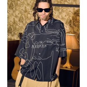【ADAM PATEK(アダムパテック)】 line art short sleeve shirt プリントシャツ(AP2415027)｜cambio