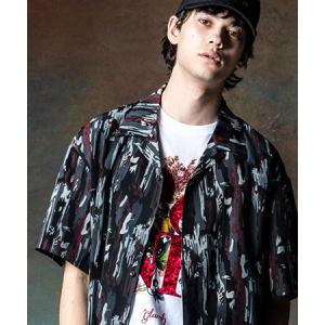 【glamb(グラム)】Brush Stroke Shirt ブラシストロークシャツ(GB0224-SH18)｜cambio