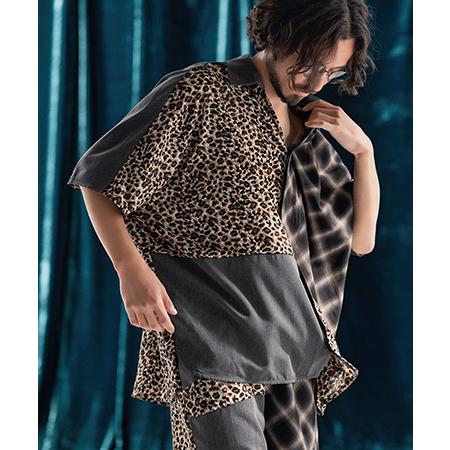 【ANGENEHM(アンゲネーム)】Switching design poncho shirt ポン...