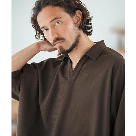 【Magine(マージン)】Deformed Waffle Jacquard Skipper Des...