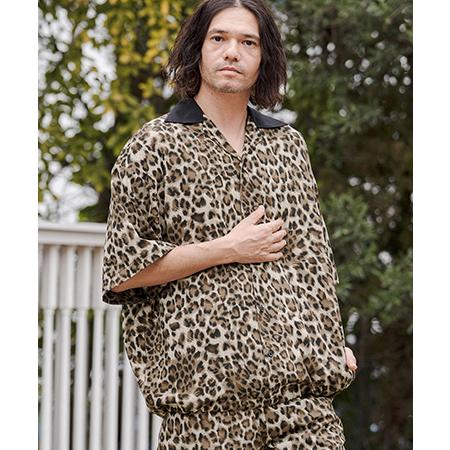 【CAMBIO(カンビオ)】Leopard Switch Open Collar Shirts オー...
