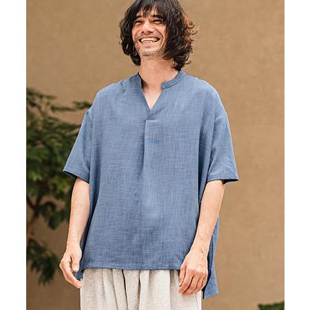 【CAMBIO(カンビオ)】Band Skipper Collar Short Sleeve Pul...