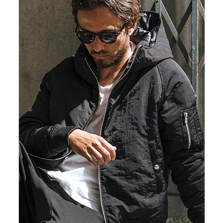 【wjk reluxe】washer nylon Thinsulate hooded MA-1 ja...