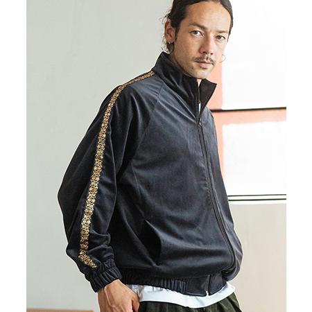 【CAMBIO(カンビオ)】Stretch Velour Side Tape Track Jacke...