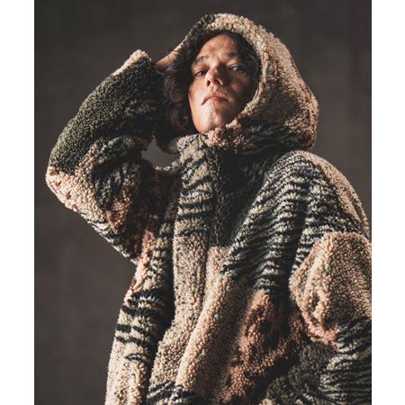 【GLIMCLAP(グリムクラップ)】Boa hooded blouson ボアフーデッドブルゾン(...