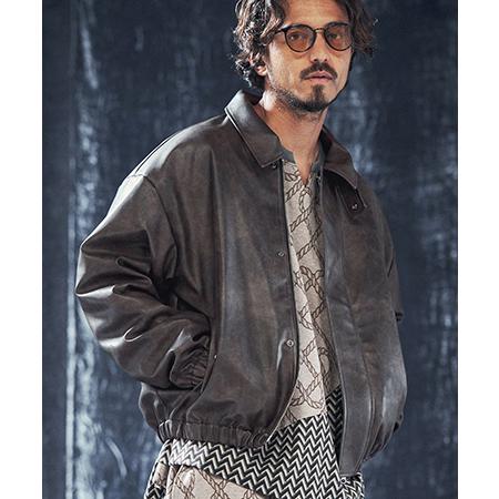 【ANGENEHM(アンゲネーム)】Vintage looks blouson ジップアップブルゾン...