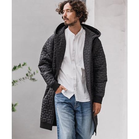 【CAMBIO(カンビオ)】Star Pattern Quilted Hoodie Coat コート...