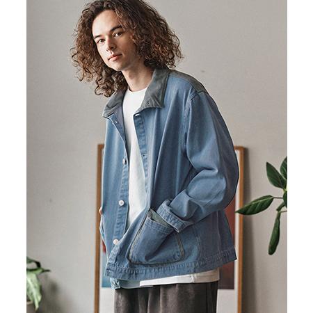 【CAMBIO(カンビオ)】 異素材切り替えスタンドカラージャケット(25153CM)