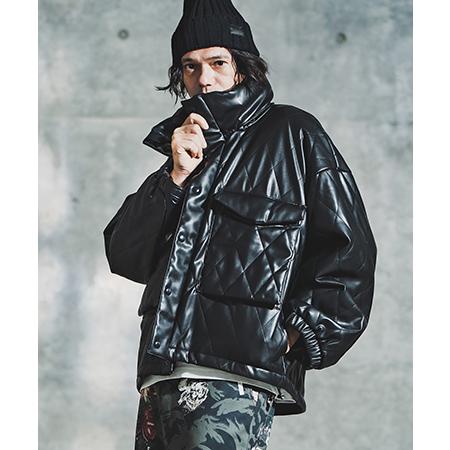 【GLIMCLAP(グリムクラップ)】Synthetic Leather WEP Jacket - ...