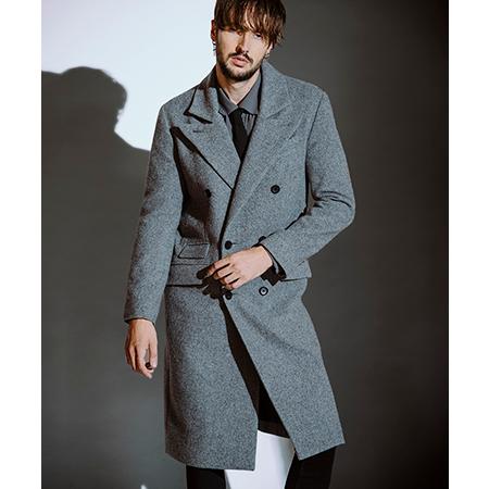 【NO ID.(ノーアイディー)】ウールモッサーロンク゛チェスターコート(857225-309C)