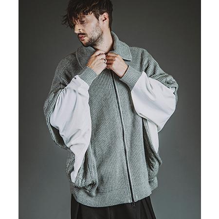 【NO ID.(ノーアイディー)】ト゛ッキンク゛ニットト゛ルマンZIP-BLZ ブルゾン(45701...