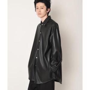 【SUPERTHANKS(スーパーサンクス)】 Outsider Shirt Jacket(Neo leather) ジャケット(ST234JK03)｜cambio