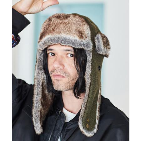 【ADAM PATEK(アダムパテック)】fleece fur flight cap フライトキャッ...