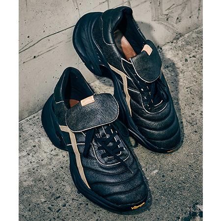 【glamb(グラム)】Crack Leather Sneakers クラックレザースニーカー(GB...